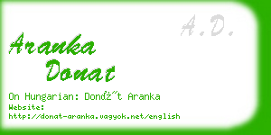 aranka donat business card